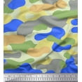 thumbnail image 1 of Soimoi polyester Crepe Fabric Two Tone With Grey Camouflage Print Fabric by the Yard 42 Inch Wide, 1 of 3