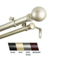 thumbnail image 1 of Central Design  Globus 1 in. Double Curtain Rod, 66-120 in. - Gold, 1 of 1