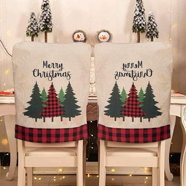 2pcs Chair Covers Linen, Linen Dining Room Chair Cover