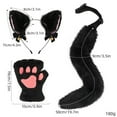 thumbnail image 3 of TAIAOJING Party Cat Ears Headband With Cute Cat Gloves And Tail Set For Costumes Party, 3 of 4