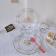 thumbnail image 3 of Small Nordic Freesia Glass Plate Lunch Salad Dishes Cake Plate Snack Tray Baking Bowl Tableware Kitchen Tools, 3 of 5