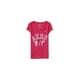 thumbnail image 1 of Aeropostale - Camiseta adornada con logotipo de contorno de bloque para mujer, rosa, talla mediana, 1 of 1
