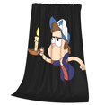 thumbnail image 3 of Manta Gravity Falls, manta cálida y acogedora, adecuada para todas las salas de estar y dormitorios, manta para cama, sofá, sillón, viajes, manta de microfibra ultra suave, 3 of 8