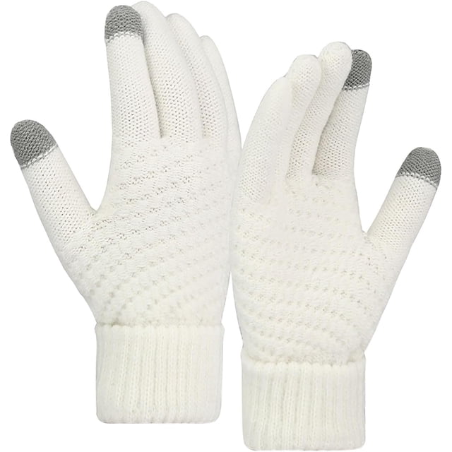 Guantes de invierno cálidos para mujer, con visualización táctil, antideslizantes, para clima frío, para nieve, correr, conducir, senderismo, caminar
