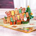 thumbnail image 5 of Paquete de 5 tarjetas de navidad YONGSHENG 3D pop-up tarjetas de regalo, 5 of 5