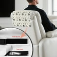 thumbnail image 6 of SCRAWLGOD Paws Spots Gray Beige 2 Piece Recliner Headrest Cover Non Slip Sofa Headrest Cover PU Leather Recliner Chair Head Protector Covers for Home Decoration 17x27in, 6 of 7