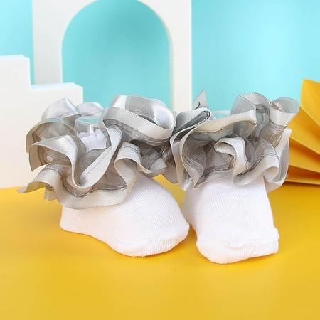 

YOHOME Ruffle Socks Lace Frilly Princess Dress Socks Little Girl Big Ruffle Socks