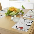 thumbnail image 4 of Ambesonne Minimalist Place Mats Set of 4, Couple with Hearts, Standard Size, Black White and Red, 4 of 6