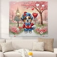 thumbnail image 2 of Happy Valentine’s Day Adorable Australian Shepherd Puppy Holding Heart Balloon Tapestry Aussie Dog Lover Gifts Wall Hanging Backdrop Home Decor - 00030, 2 of 5