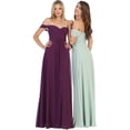 thumbnail image 3 of Off Shoulder Long Bridesmaid Dress, 3 of 4