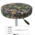 thumbnail image 2 of Cute Lizard Gecko Tropical Plant Round Bar Stool Seat Covers, Elastic Round Chair Cover Stool Seat Slipcover Bar Stool Cushions Round Pad for 12-14 inch, 2 of 5