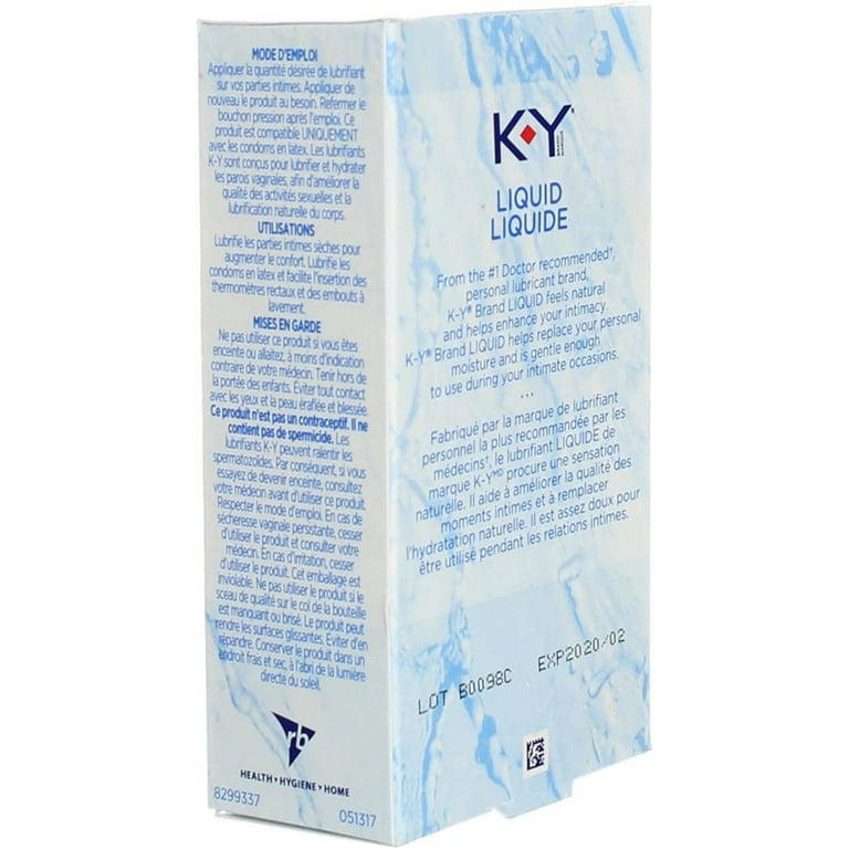K-Y Liquid Personal Water Based Lubricant, 2.5 Oz (Pack of 6)