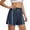 Dark Blue, variant on Yievot Cotton Athletic Shorts for Women Striped Elastic Waist Drawstring Lightweight Workout Gym Running Shorts