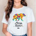 thumbnail image 4 of Camiseta con estampado divertido de flores y dinosaurios para mujer, ropa de tendencia, para madres y mujeres, 2021, 4 of 5