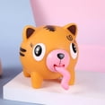 thumbnail image 3 of Squishy Stress Toy with Squeaky Tongue-Out Design, 1 Piece, Orange Cat Squeeze for Kids and Adults, Sensory Squeeze Toy, 3 of 4