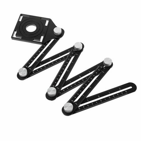 

Yaoping Aluminum Alloy Six Sided Ruler Tile Opening Locator Mud Tile Shop Paste Floor Tile Glass Vientiane Universal Hole Punch Tools Woodworking Measuring Tool