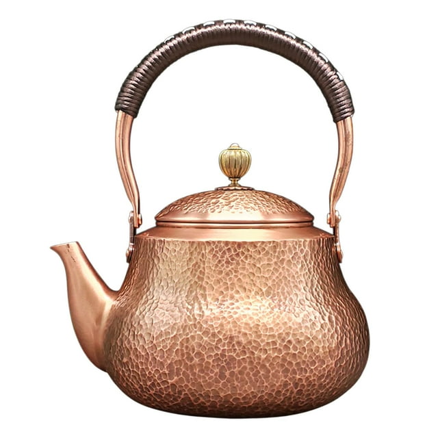 Tetera de cobre martillado Tetera vintage martillada para restaurante, picnic al aire libre estilo B