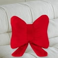 thumbnail image 6 of Bow Pillow Throw Cushion Decorative Ornament Soft Plush Bowknot Shaped for Sofa Bedside Living Room Home Decor, 6 of 9