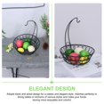 thumbnail image 2 of Yuarrent Cesta de frutas redonda Tazón de frutas multipropósito Soporte de soporte de verduras de hierro con cable Organizador de frutas de encimera con Organizadores de utensilios de cocina Yuarrent HA013135-00, 2 of 6