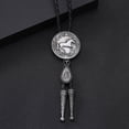 thumbnail image 4 of COMEET bolo necktie, Embossed Boloties for Adult Unisex Vintage PU Leather Necktie Rope Necklace Jewelry Rodeos Tie Formal Event Shirt Tie, 4 of 10