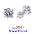 thumbnail image 1 of Pendientes de moissanita de diamante para mujer, aretes de tuerca de plata de ley 0,5 de 925-2ct de primera calidad, pendientes de moissanita 2023, 1 of 4