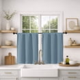 thumbnail image 2 of MKHILL Vela Mineral Short Blackout Curtains 36 Inch Length 2 Panels, Room Darkening Thermal Insulated Rod Pocket Small Tier Curtains for Kitchen Bathroom Camper RV, Each 30"W x 36"L, Mineral, 2 of 10