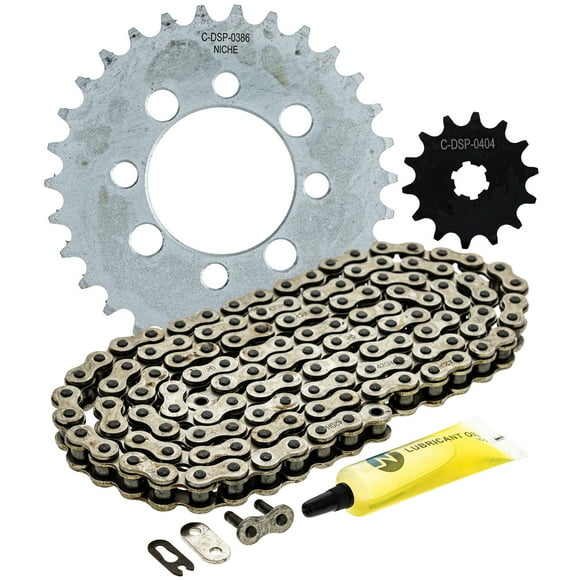 Niche Sprocket Chain Set for Kawasaki Z125 Pro KRT 14/30 Tooth 420 Front Rear MK1014417