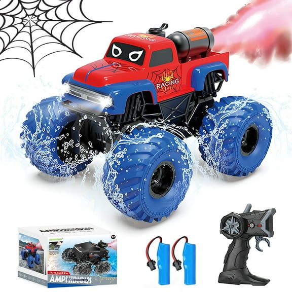 ZOGYMOZ 1:16 Amphibious Rc Car Waterproof Monster Truck Remote Control Car, 4WD All Terrain Off-Road Car Toy for Kids Gifts Presents