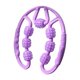 thumbnail image 1 of Rodillo muscular para piernas, rodillo de masaje de 7 ruedas, masajeador de mano, masajeador Púrpura, 1 of 9