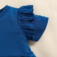 thumbnail image 5 of ZEHJUHAN Baby Girl Independence Day Summer Outfit Ruffled Top & Bow-Print Leggings Set Patriotic Toddler Clothing Blue，18-24M, 5 of 7