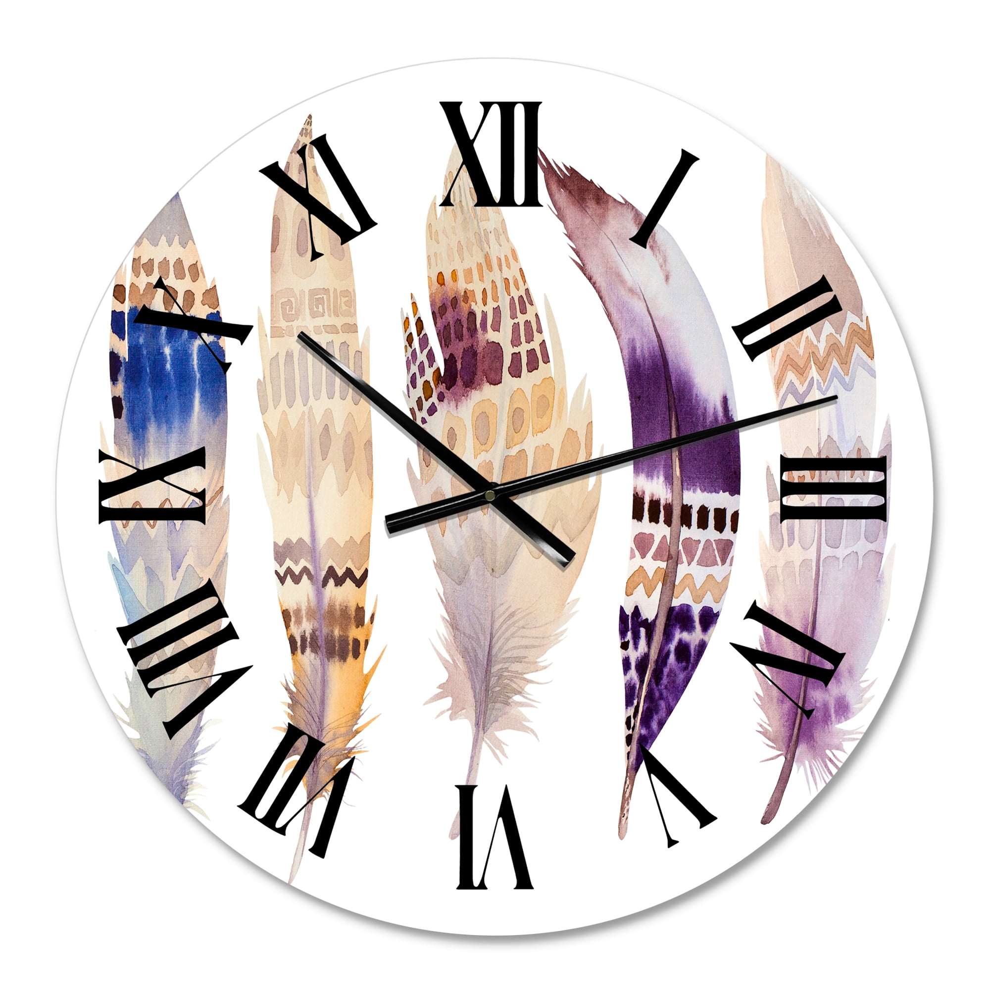 Designart 1 in Quartz Bohemian Wall Clock