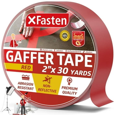 XFasten Gaffer Tape, Red, 2" x 30 Yards, Heavy Duty Cloth Tape
