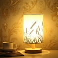 thumbnail image 2 of Xiyztok Touch Lamps for Bedside Table,Small Linen Table Lamps for Bedroom,Living Room,Dorm,Kids Room, Wood Round Flaxen Fabric Shade, 2 of 7