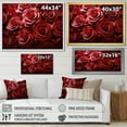 thumbnail image 5 of Designart "Classic Elegance Red Rose Resonance I" Oversized Floral Framed Wall Art - Modern Red Roses Hallway Framed Wall Art Decor, 5 of 7