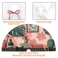 thumbnail image 4 of Qekee Black Cat Pink Bathroom Print Christmas Tree Skirt Red Tree Skirt Winter Tree Skirt for Red Christmas Indoor Outdoor Decorations-30", 4 of 7