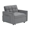 thumbnail image 4 of Newest Multi-Functional Sofa Bed Chair,Dark Gray Convertible Recliner for Small Spaces, Adjustable Backrest, Compact Sleeper for Studio Apartments, 4 of 8