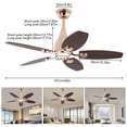 thumbnail image 5 of 42in Modern 3 Colors LED Ceiling Fan Light 5 Blades Lamp W/ Remote Control 45W, 5 of 23