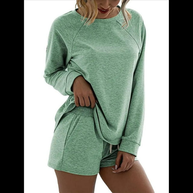 Conjunto Deportivo de Dos Piezas para Mujer, Traje Informal de Gran Tamaño, Ropa Deportiva, Ropa de Otoño. Verde XXL