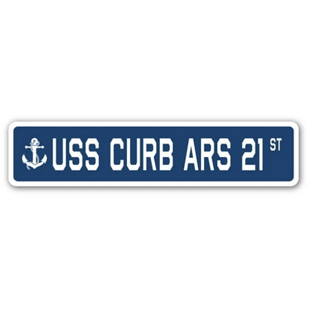 USS CURB ARS 21 Street Sign us navy ship veteran sailor (Best Curb Appeal Homes)