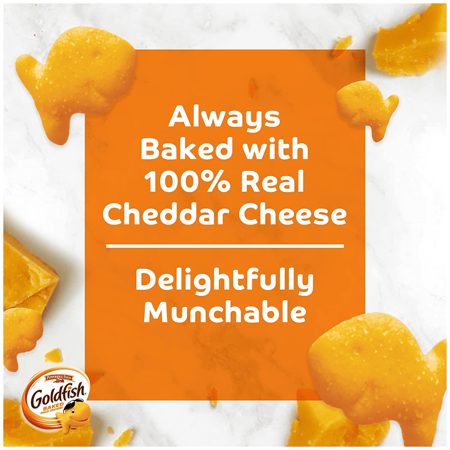 Goldfish Cheddar Crackers, 45oz. On the Go Packs -Baked with Real Cheddar Cheese No Artificial Colors & Flavors Crunchable & Munchable  Snacks for Kid's Lunch Box Halloween Basket Fillers & Favors