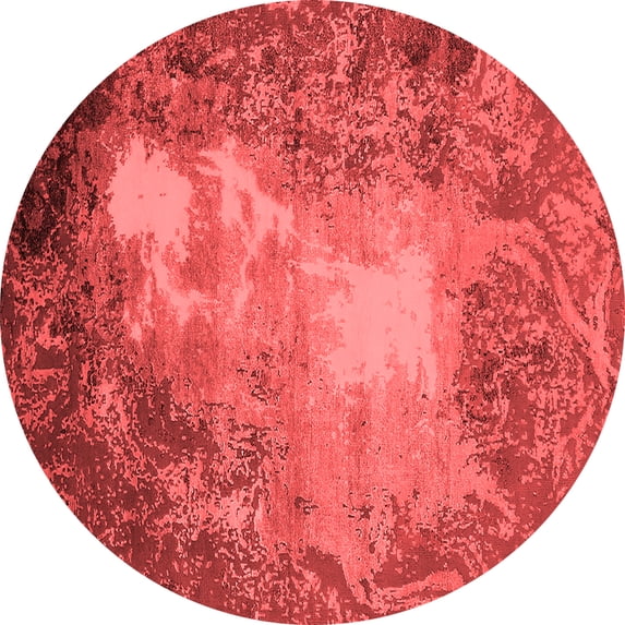 Ahgly Company Indoor Round Oriental Red Industrial Area Rugs, 8' Round