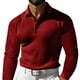 thumbnail image 2 of pstuiky camisas de manga larga para hombre, Camisa de golf de vacaciones de color liso para hombre, blusa de manga larga con botones y solapa tops de invierno para hombre m, 2 of 4