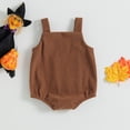 thumbnail image 6 of My First Halloween Baby Girl Boy Outfit Pumpkin Ghost Romper Corduroy Overalls Sleeveless Straps Jumpsuits Bodysuits Cute Fall Clothes, 6 of 8