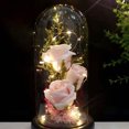 thumbnail image 4 of Flor de jabón LED Caja de cristal rosa luminosa Caja de regalo de novia para el día de San Valentín MFZFUKR BST3003046-2, 4 of 6