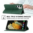thumbnail image 5 of Allytech Case for Samsung Galaxy S22 Ultra,Shockproof Card Slot Flip Leather Magnetic Wallet Kickstand Luxury Phone Case Cover,Green, 5 of 9