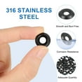 thumbnail image 3 of 100 Pcs 4# Arandelas de cabeza avellanada de acero inoxidable, Gasket de arandela de copa, Negro, 3 of 6
