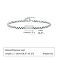 thumbnail image 4 of Box Chain Bracelet for Men Women - Simple Metal Men's Bracelet Square Rolo Chain Round Box Chain Silver Stainless Steel Bracelet, Classic Adjustable Jewelry Fashion Trend Accessories Creative Gifts, 4 of 5