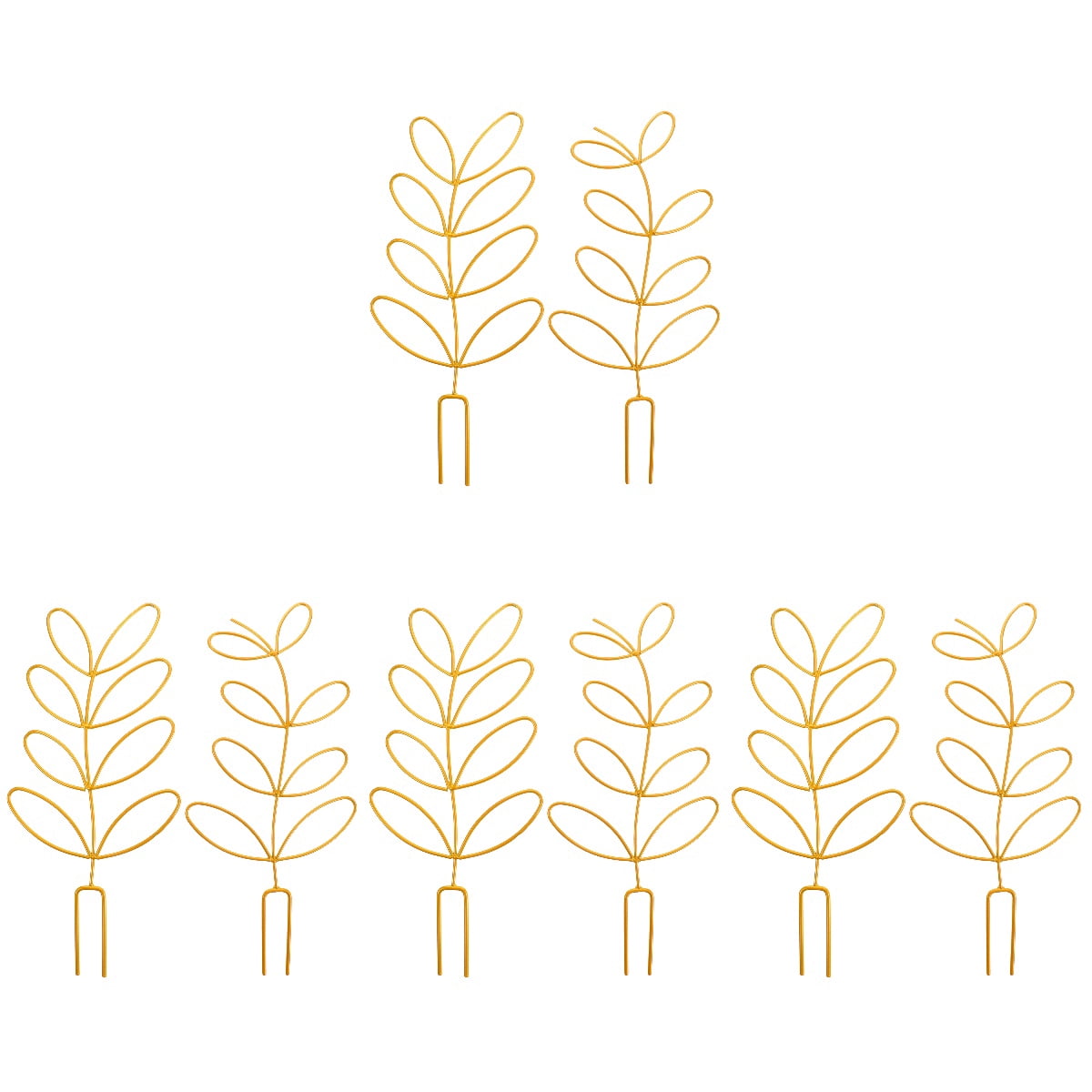 WRISTBIQUE 8Pcs Plant Climbing Stand Green Support Racks for Garden Use Outdoor Gardening Golden