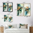 thumbnail image 4 of Designart "Turtle Wearing Stylish Glasses in the Ocean II" Turtle Framed Wall Art Set Of 2 - Green Animals Framed Wall Art Set Of 2, 4 of 7