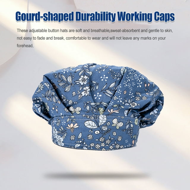Operating Hats Nurses Long-time Service Gourd-shaped Pure Color Button Professional Assorted Colors Multifunctional Working Caps PP-40